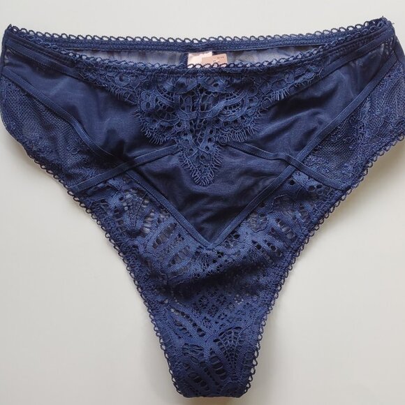 Victoria's Secret Dream Angels High Waist Thong / Panties Navy Blue Size XS  NWT - Picture 4 of 7